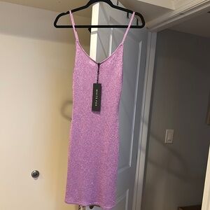NWT White Fox Lilac Glitter Dress - Small